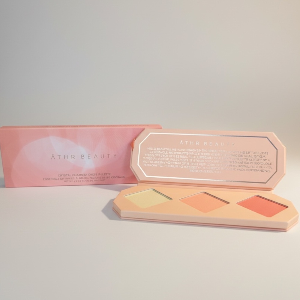 ATHR Beauty Crystal Charged Cheek Palette Amber NIB Makeup Blush Highlighter Y2K